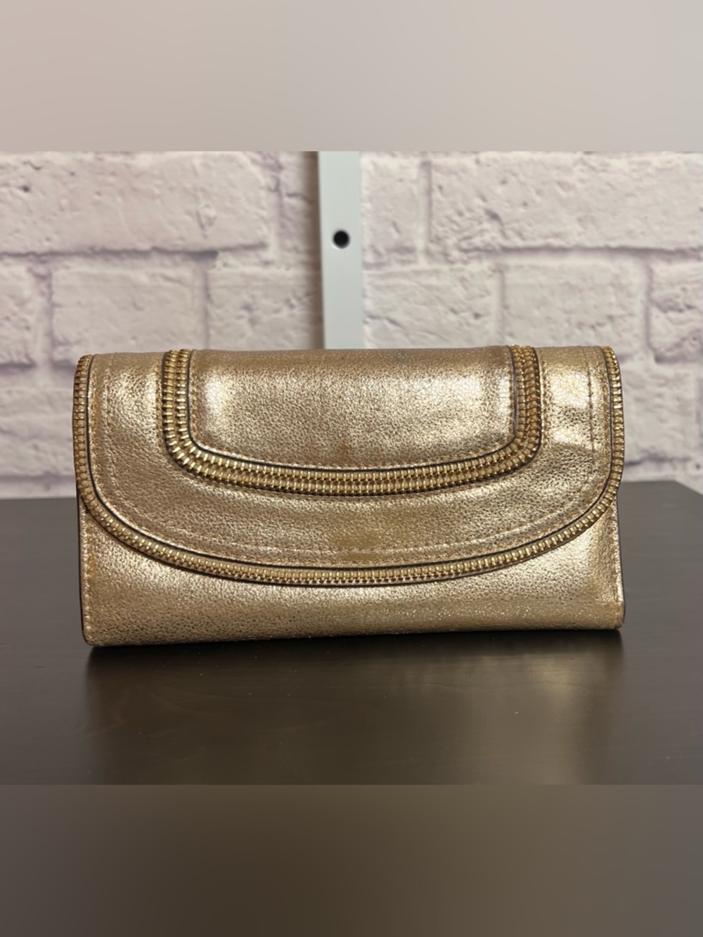 Michael Kors Tri-fold Metallic Wallet
